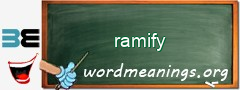 WordMeaning blackboard for ramify